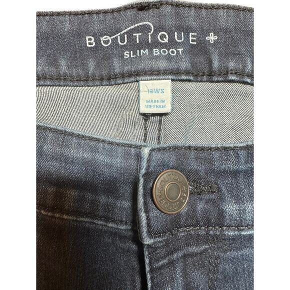 Boutique + Slim Boot Dark Wash Jeans Size 18 - Picture 7 of 7